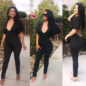 “At Midnight” Jumpsuit with Batwing Sleeves
